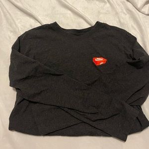Nike Graphic Long Sleeve T-Shirt Orange Shoebox